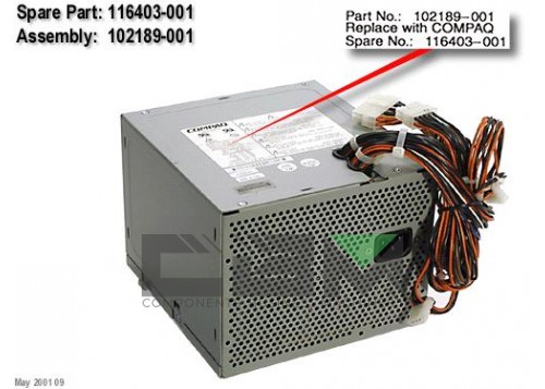 116403-001 Блок питания HP Power Supply 425W