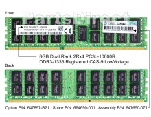 647650-071 Модуль памяти HP 8GB (1x8GB) LP SDRAM RDIMM