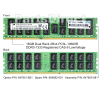 647653-081 Модуль памяти HP 16GB (1x16GB) LP SDRAM RDIMM