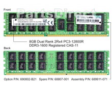 689911-071 Модуль памяти HP 8GB (1x8GB) SDRAM DIMM