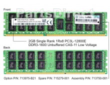 713975-B21 Модуль памяти HP 2GB (1x2GB) SDRAM DIMM