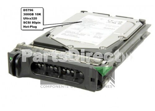D5796 Жесткий диск Dell 300-GB U320 SCSI HP 10K w/9D988